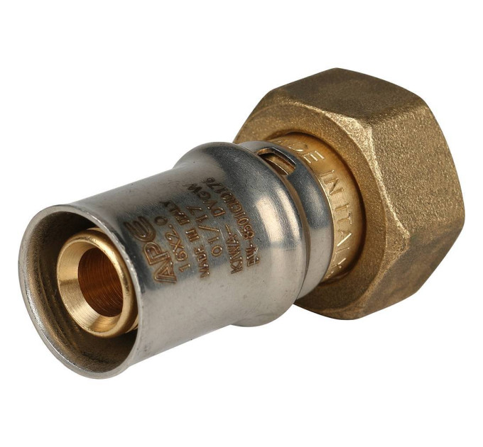 Stout Переходник с накидной гайкой 1/2"х16 для металлопластиковых труб прессовой