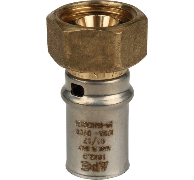 Stout Переходник с накидной гайкой 1/2"х16 для металлопластиковых труб прессовой