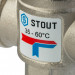 Stout Термостатический смесительный клапан для систем отопления и ГВС 3/4"  ВР 35-60°С KV 1,6