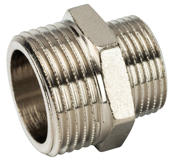 Stout Ниппель НН переходной никелированный 1"x3/4